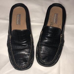 Dockers Black Crocodile Loafers
